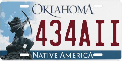 OK license plate 434AII