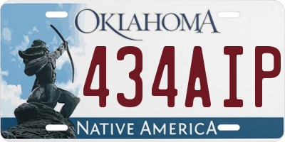 OK license plate 434AIP