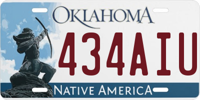 OK license plate 434AIU