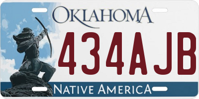 OK license plate 434AJB