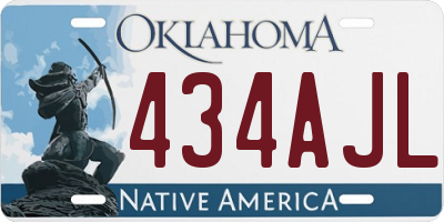 OK license plate 434AJL