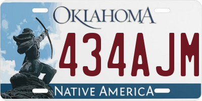 OK license plate 434AJM