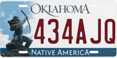 OK license plate 434AJQ