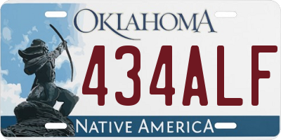 OK license plate 434ALF