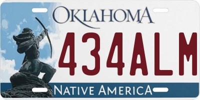 OK license plate 434ALM