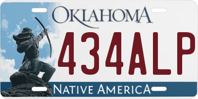 OK license plate 434ALP