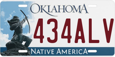 OK license plate 434ALV