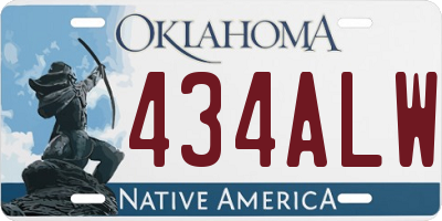 OK license plate 434ALW