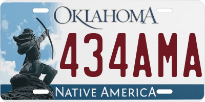 OK license plate 434AMA