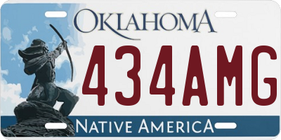 OK license plate 434AMG