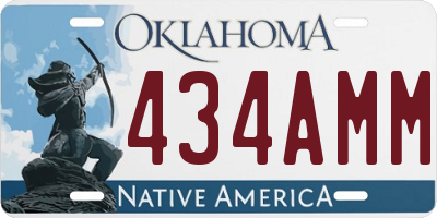 OK license plate 434AMM