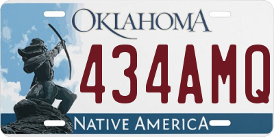 OK license plate 434AMQ