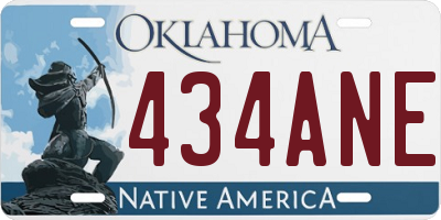 OK license plate 434ANE