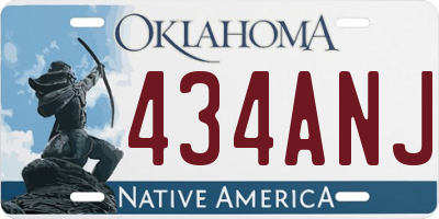 OK license plate 434ANJ