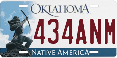 OK license plate 434ANM