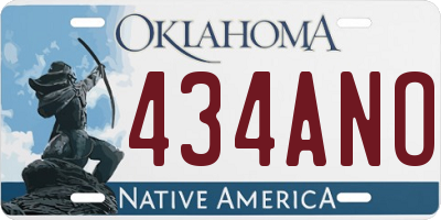 OK license plate 434ANO