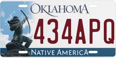 OK license plate 434APQ