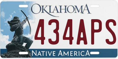 OK license plate 434APS