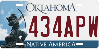 OK license plate 434APW