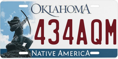 OK license plate 434AQM