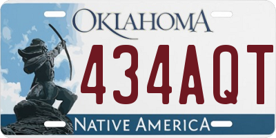 OK license plate 434AQT