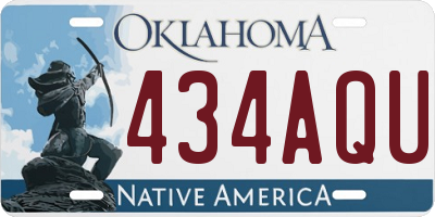 OK license plate 434AQU