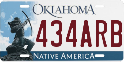 OK license plate 434ARB