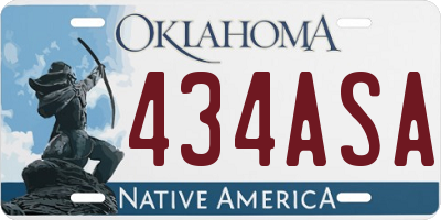 OK license plate 434ASA