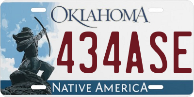 OK license plate 434ASE