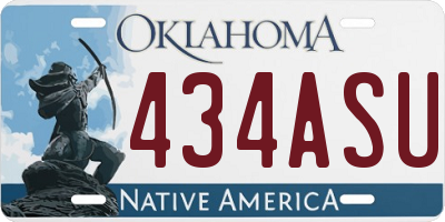 OK license plate 434ASU