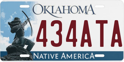 OK license plate 434ATA