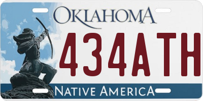 OK license plate 434ATH