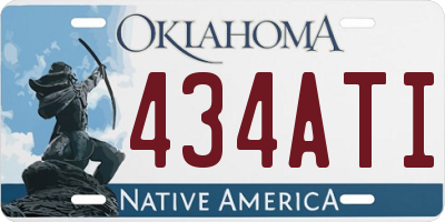 OK license plate 434ATI