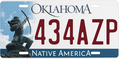 OK license plate 434AZP