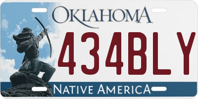 OK license plate 434BLY