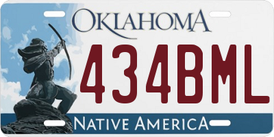OK license plate 434BML