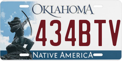 OK license plate 434BTV