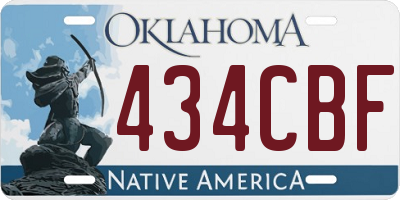 OK license plate 434CBF