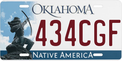 OK license plate 434CGF