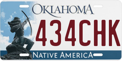 OK license plate 434CHK