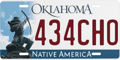 OK license plate 434CHO
