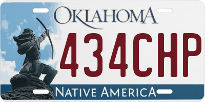 OK license plate 434CHP