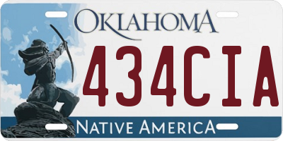 OK license plate 434CIA
