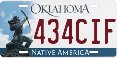 OK license plate 434CIF