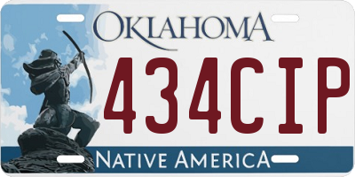 OK license plate 434CIP