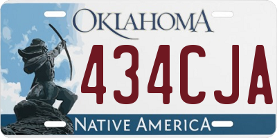 OK license plate 434CJA