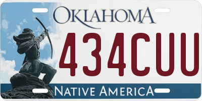 OK license plate 434CUU