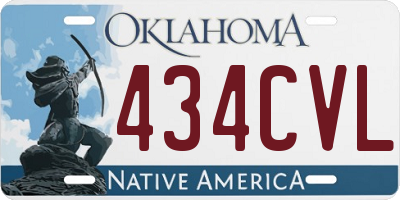 OK license plate 434CVL