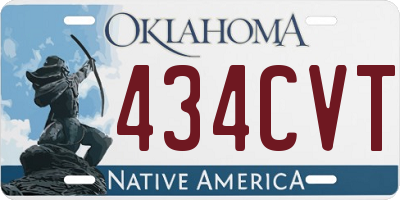OK license plate 434CVT