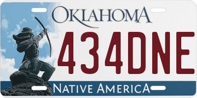 OK license plate 434DNE